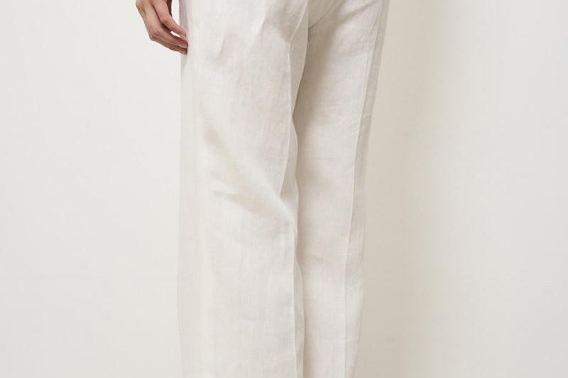 Pantalone donna bianco con pinces SIMONA LM104WHITE BERWICH 
