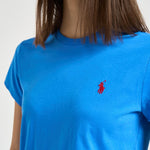 T-shirt donna girocollo azzurro 211B14605 004 RALPH LAUREN 