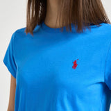 T-shirt donna girocollo azzurro 211B14605 004 RALPH LAUREN 