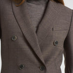 Giacca donna doppiopetto Powo tortora D420021X POWO024CASTAGNA P.a.r.o.s.h. 