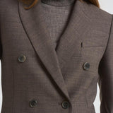 Giacca donna doppiopetto Powo tortora D420021X POWO024CASTAGNA P.a.r.o.s.h. 