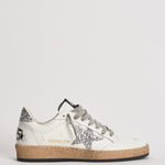 Sneakers donna Ball Star bianca e silver GWF00117 F00377311325 GOLDEN GOOSE 