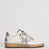 Sneakers donna Ball Star bianca e silver GWF00117 F00377311325 GOLDEN GOOSE 