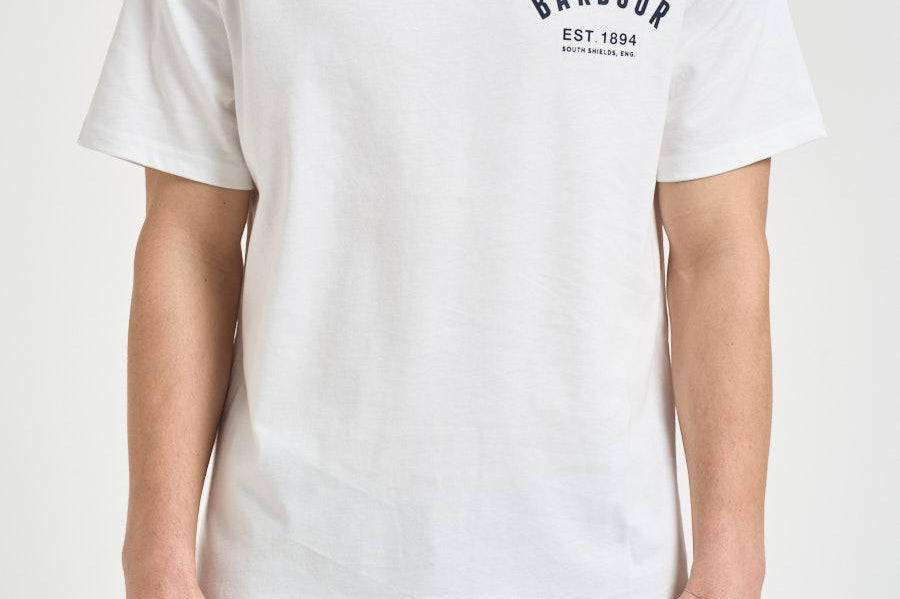 T-shirt uomo girocollo bianca MTS0502 WH11 BARBOUR 