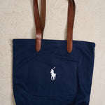 Tote donna in tela blu notte 405970397 001 RALPH LAUREN 