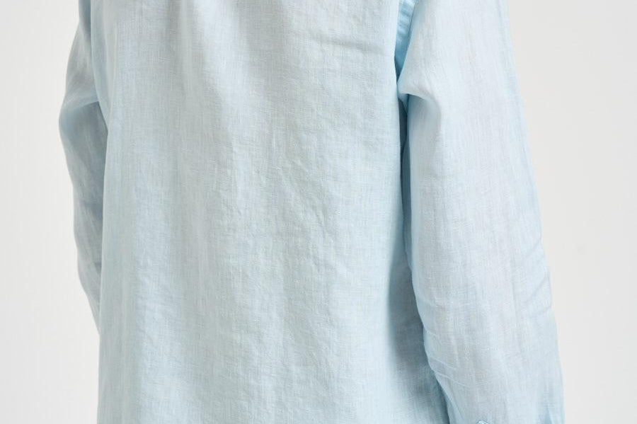 Camicia uomo in lino azzurra J66TNP UB1 ACCADEMIE TESSILI 