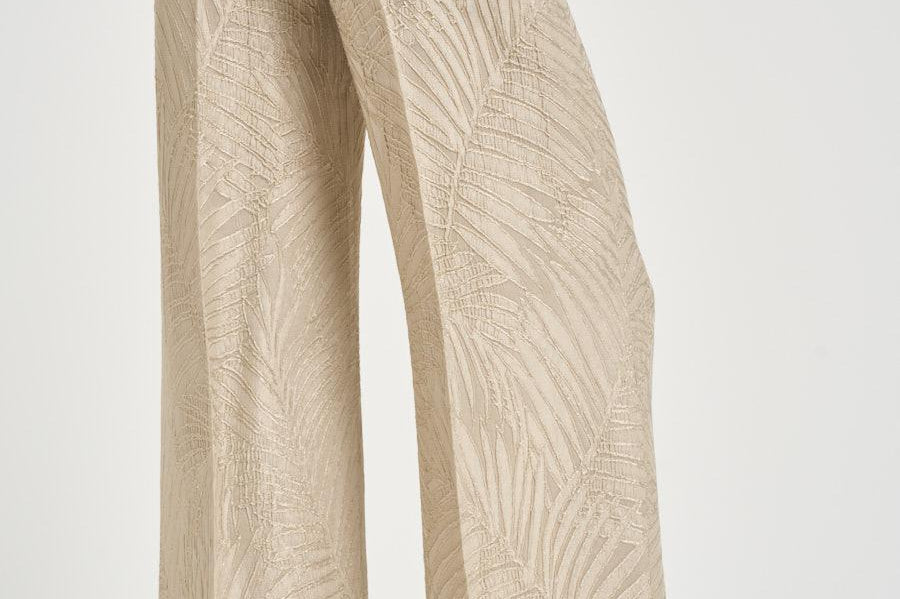 Pantalone donna a palazzo dorato con ricami 173874 D9488403 INCOTEX 