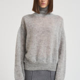 Dolcevita donna in mohair grigio chiaro L5WG58 X47 LIVIANA CONTI 