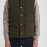 Gilet uomo trapuntato Lowerdale verde oliva MGI0298 OL91 BARBOUR 