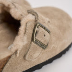 Scarpa donna Boston con pelliccia di agnello taupe 1028299 TAUPE BIRKENSTOCK 