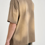 T-shirt uomo beige con grafica DAISHOJI FADEDOLIVE DON'T WASTE CULTURE 