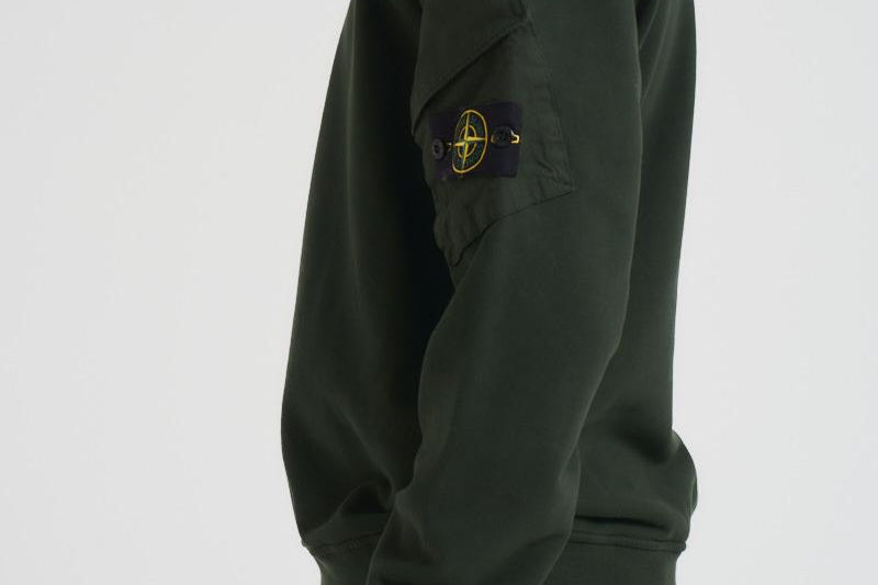 Felpa uomo Brushed Organic Cotton verde 6100008 S0A20V005E STONE ISLAND 