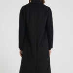 Cappotto lungo donna doppiopetto nero MYRNA DEBORA21 ACCADEMIE TESSILI 