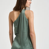 Top monospalla Carmita donna verde salvia Y6SM03 S29 SEMICOUTURE 