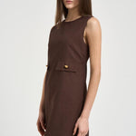 Abito donna dritto marrone D731377G RAISA26008 P.a.r.o.s.h. 