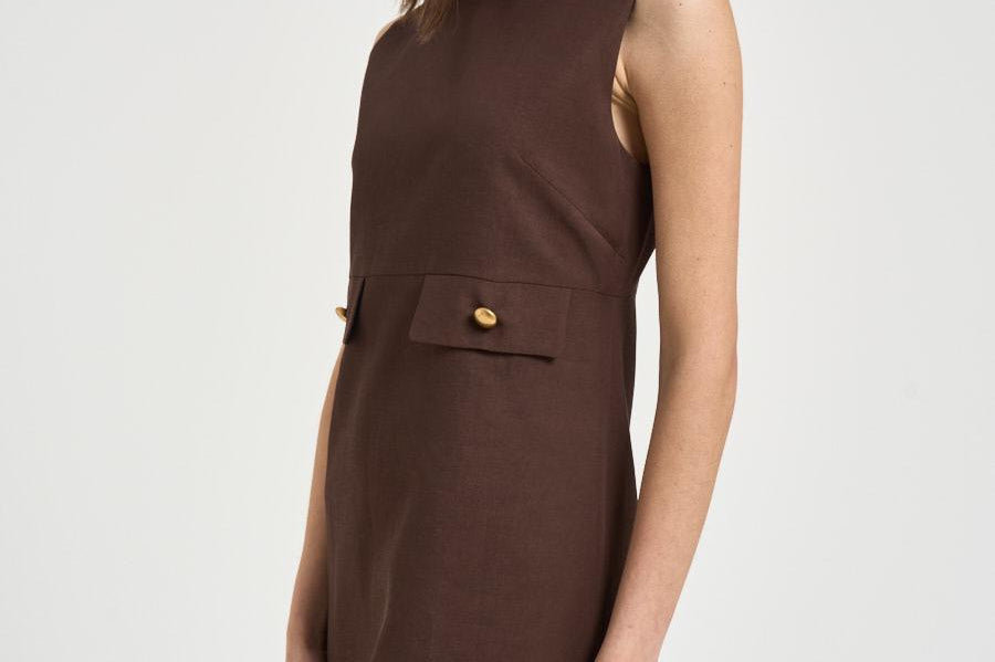 Abito donna dritto marrone D731377G RAISA26008 P.a.r.o.s.h. 