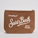 Pochette donna Aline Corduroy in velluto marrone ALINE COURD18 MC2 SAINT BARTH 