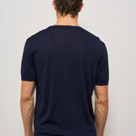 T-shirt uomo in maglia girocollo blu K100421 38 KANGRA 