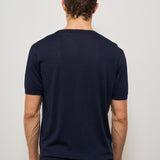 T-shirt uomo in maglia girocollo blu K100421 38 KANGRA 