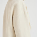 Cappotto donna midi in lana panna NAUSICA FENICE100 ACCADEMIE TESSILI 