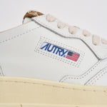 Sneakers Medalist Low donna bianche e animalier AULW HJ02 AUTRY 
