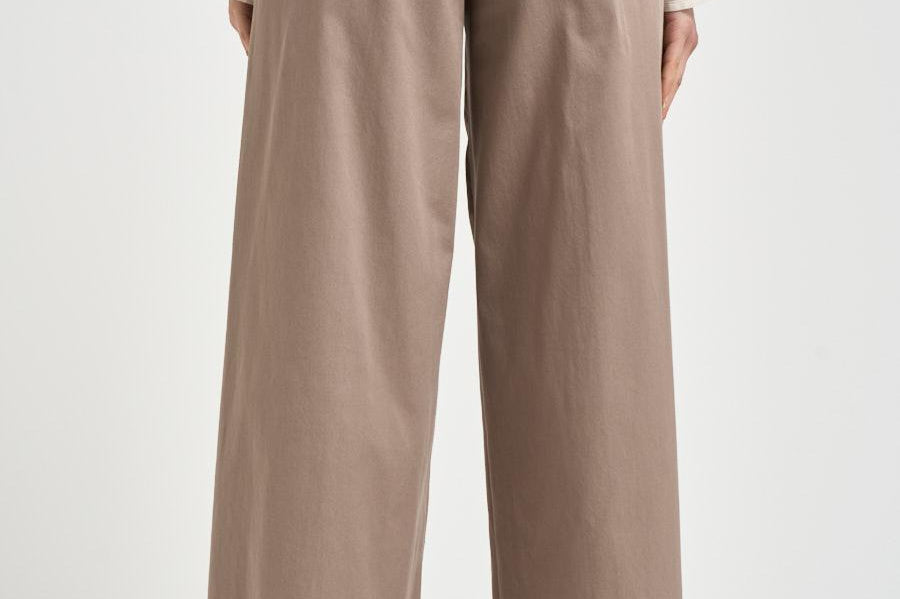 Pantalone donna palazzo sartoriale tortora A04638 01037149 PESERICO 