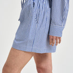 Shorts donna a righe blu e strass D210604 CASHINE883 P.a.r.o.s.h. 