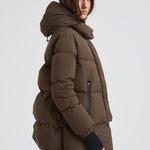 Piumino donna Laminar lungo verde militare PI002047D 7400 HERNO 