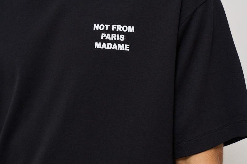 T-shirt uomo girocollo nera TS203 CO0002BL DROLE DE MONSIEUR 
