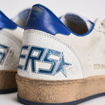 Sneakers uomo Ball Star bianco e blu elettrico GMF00117 F00219810327 GOLDEN GOOSE 