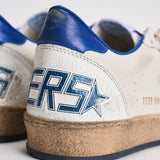 Sneakers uomo Ball Star bianco e blu elettrico GMF00117 F00219810327 GOLDEN GOOSE 