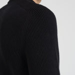 Maglione uomo girocollo a coste lunghe nero MKN015A 00668A999 CP COMPANY 