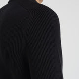 Maglione uomo girocollo a coste lunghe nero MKN015A 00668A999 CP COMPANY 