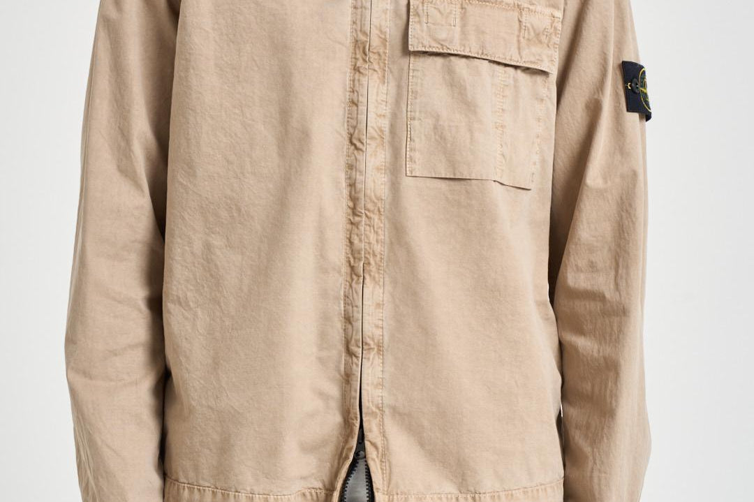 Camicia uomo 'old' effect beige 1200008 S00WNV019A STONE ISLAND 