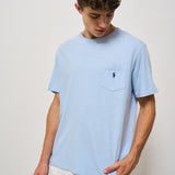 T-shirt uomo girocollo celeste 710964511 004 RALPH LAUREN 