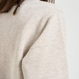 Felpa donna grigio e bordeuax 11677 BGI15OATMEAL ANINE BING 