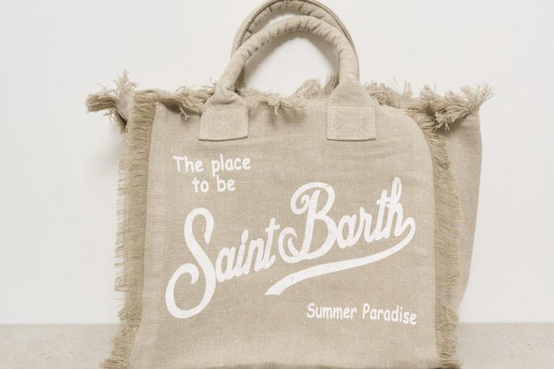 Borsa donna Vanity in lino beige VANITYLINEN 00275H MC2 SAINT BARTH 
