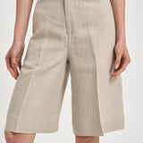 Bermuda donna in lino beige JOSEPHINE 43 BRIGLIA 