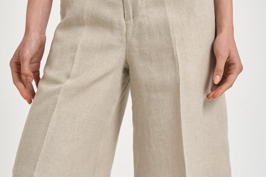 Bermuda donna in lino beige JOSEPHINE 43 BRIGLIA 