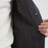 Abito uomo monopetto gessato grigio 2442+8364 535102 LUIGI BIANCHI 