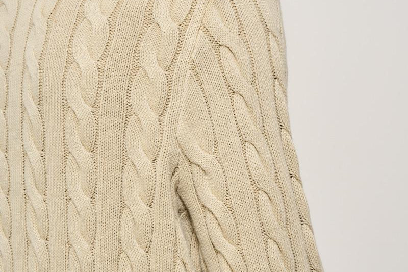 Maglia uomo a treccia ecru 710965867 001 RALPH LAUREN 