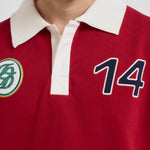 Polo uomo con patch rossa PL158 CO127RED DROLE DE MONSIEUR 