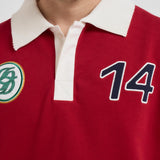 Polo uomo con patch rossa PL158 CO127RED DROLE DE MONSIEUR 