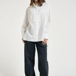 Camicia donna con pieghe bianca GWP02599 P00232310359 GOLDEN GOOSE 