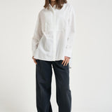 Camicia donna con pieghe bianca GWP02599 P00232310359 GOLDEN GOOSE 