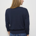 Maglia donna girocollo blu 850224 ZA469Z2068 INCOTEX 