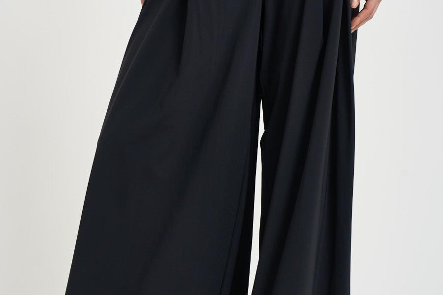 Pantalone donna gamba larga nero 26850 10BLACK RRD 