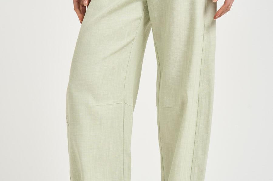 Pantalone donna a gamba dritta verde pastello 106492A2W6 LEXYS79 PINKO 