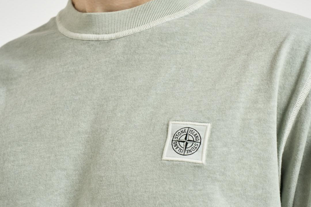 T-shirt uomo girocollo verde pastello 2100026 S0057V0155 STONE ISLAND 