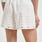 Shorts donna Kam bianco ricamato 12098 WTI26WHITE ANINE BING 